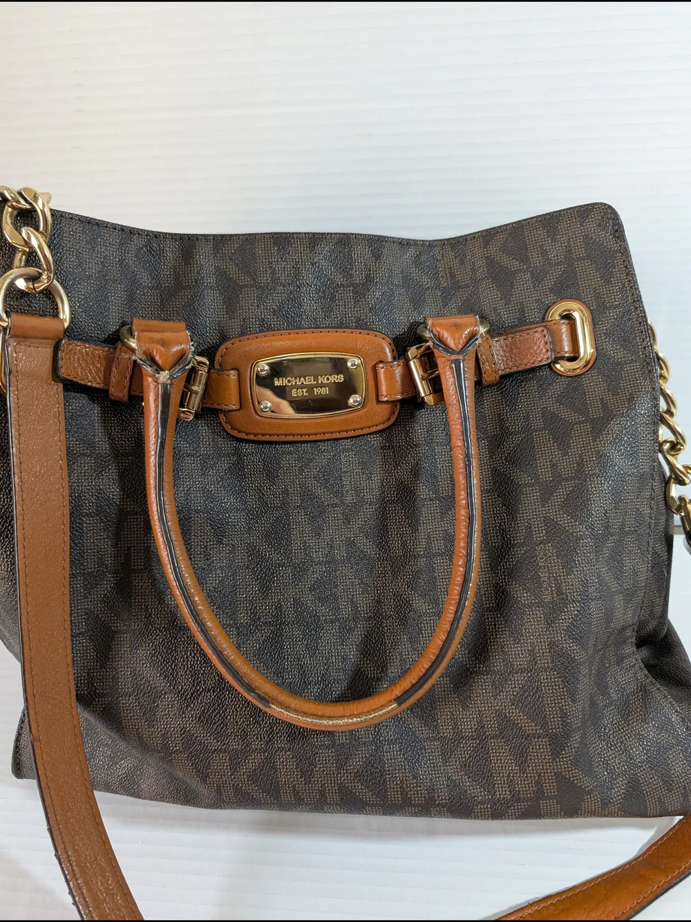 Michael Kors Brown MK Signature Tote Bag